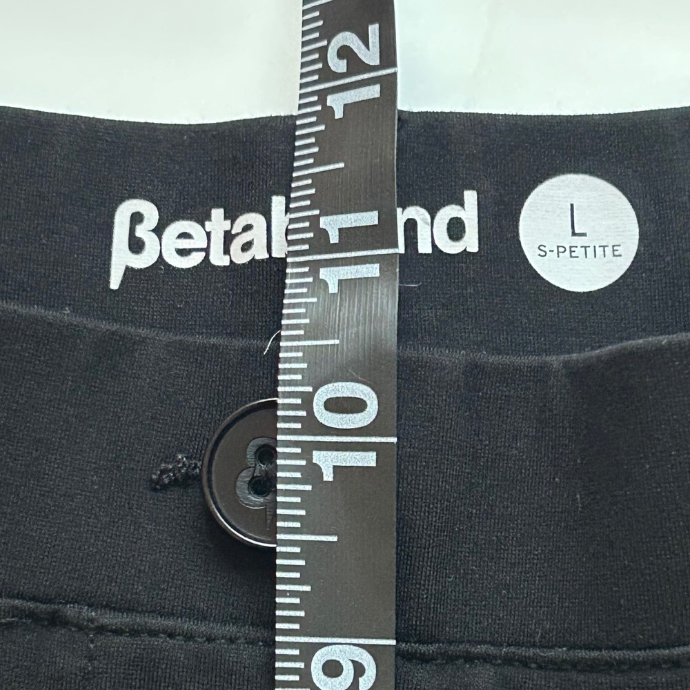 Betabrand Dress Pant Yoga Pants Black Cropped Cuffed Straight‎ Leg Petite Large - Picture 12 of 12